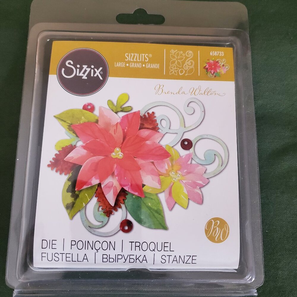 Brenda Walton for Sizzix Large Die Poinsettia Swirls #658733